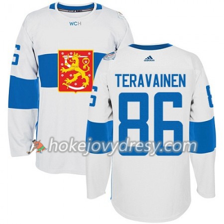 Pánské Hokejový Dres Finsko Teuvo Teravainen 86 Světový pohár v ledním hokeji 2016 Bílá Premier